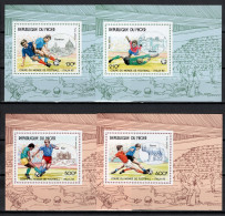 Niger 1990 Football Soccer World Cup Set Of 4 S/s Imperf. MNH -scarce- - 1990 – Italien