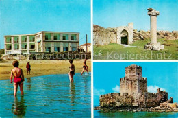 73649927 Methoni Touristenhotel Am Strand Venezianische Festung Ruinen Methoni - Griechenland