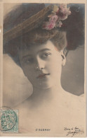 AA+ 49- D'AUBRAY -  PORTRAIT ARTISTE FEMME - CARTE COLORISEE - CORRESPONDANCE 1903 - Artisti