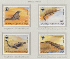 CONGO 1987 WWF Animals Crocodile Mi 1063-1066 MNH(**) Fauna 740 - Altri & Non Classificati