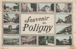 AA+ 55-(39) SOUVENIR DE POLIGNY - CARTE  COLORISEE MULTIVUES - Poligny