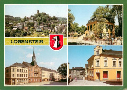 73649778 Lobenstein Bad Blick Zum Alten Turm Parkpavillon Markt Rathaus Fussgaen - Sonstige & Ohne Zuordnung