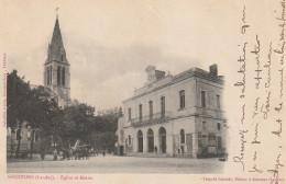 AA+ 56-(40) SOUSTONS - EGLISE ET MAIRIE - ANIMATION - Soustons