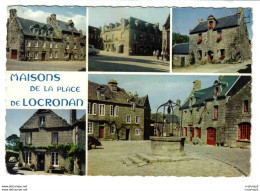 29 LOCRONAN N°395 Cité Des Tisserands Maisons De La Place Peugeot 203 404 Renault 4CV Vers La Boulangerie VOIR DOS - Locronan