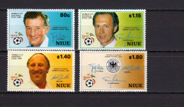 Niue 1990 Football Soccer World Cup Set Of 4 MNH - 1990 – Italy