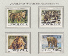 YUGOSLAVIA 1988 WWF Bears Mi 2260-2263 MNH Fauna 742 - Osos