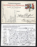 Postage-free Postcard From The 1st World War Of 1918. Flags Of The Countries. Carte Postale Gratuite De La 1ère Guerre M - Guerre Mondiale (Première)