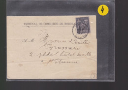 Un Timbre 10 C  Sage    Sur Enveloppe  S.C  Destination St- Etienne - 1877-1920: Periodo Semi Moderno