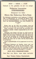 Bidprentje Maastricht (NL) - Steenbakkers Hubertus Laurentius (1891-1954) - Images Religieuses