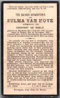 Bidprentje Machelen - Van Hove Zulma (1890-1935) - Devotieprenten