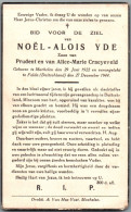 Bidprentje Machelen - Yde Noël Alois (1922-1944) Ongeval - Imágenes Religiosas