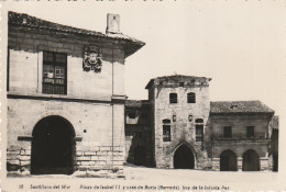 AA+ 77- SANTILLANA DEL MAR , ESPANA - PLAZA DE ISABEL II Y CASA DE BORJA - Cantabria (Santander)