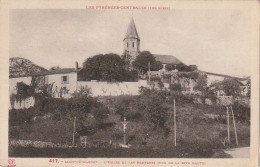 AA+ 84-(65) SAINT PE D'ARDET - L'EGLISE ET LES REMPARTS ( VUE DE LA RIVE HAUTE ) - Other & Unclassified