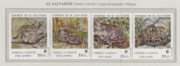 EL SALVADOR 1988 WWF Ocelote Mi 1734-1737 MNH(**) Fauna 746 - Raubkatzen