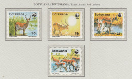 BOTSWANA 1988 WWF Red Lechwe Mi 431-34 MNH(**) Fauna 747 - Ungebraucht