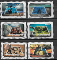 France 2010  Oblitéré  Autoadhésif  N°404 - 407 - 410 - 411 - 412 - 414   -   Fête Du Timbre  -  L'eau  - - Used Stamps