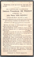 Bidprentje Massenhoven - De Weerdt Joannes Franciscus (1904-1946) - Images Religieuses