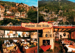 73649065 Bad Wildbad Gasthof Alte Linde Restaurant Kaminzimmer Ortsansicht Schwa - Otros & Sin Clasificación