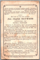 Bidprentje Mechelen - Bauwens Jan Baptist (1824-1898) - Imágenes Religiosas