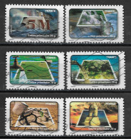 France 2010  Oblitéré  Autoadhésif  N° 405 - 406 - 409 - 411 - 412 - 414  -   Fête Du Timbre  -  L'eau  - - Used Stamps