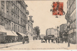 AA+ 100-(75) PARIS XIXe & XXe ARRT. RUE DE BELLEVILLE PRISE DE LA BARRIERE - LE LAC ST FARGEAU - ANIMATION - COMMERCES - Paris (20)