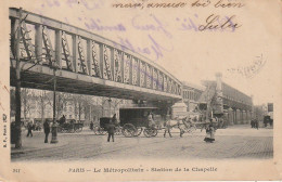 AA+ 101-(75) LE METROPOLITAIN - STATION DE LA CHAPELLE , PARIS - ANIMATION - Stations, Underground