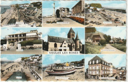 AA+ 103-(76) VEULES LES ROSES - CARTE MULTIVUES : LE GRAND HOTEL DES BAINS , LA PLAGE , LE CASINO , L'ESPLANADE - Veules Les Roses