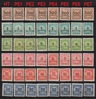 MiNr. 313, 314, 316, 317, 318, 319 ** HT , PE1-7  (0305) - Unused Stamps