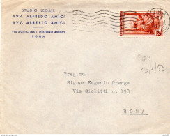 1953  LETTERA CON ANNULLO   ROMA - 1946-60: Marcophilie