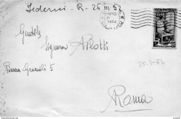 1952  LETTERA CON ANNULLO   ROMA - 1946-60: Storia Postale