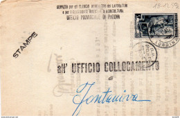 1952  LETTERA CON ANNULLO   PADOVA - 1946-60: Storia Postale