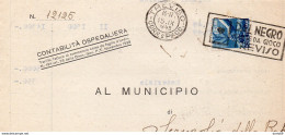 1949 LETTERA CON ANNULLO TREVISO + TARGHETTA CARTE DA GIOCO DAL NEGRO - 1946-60: Poststempel