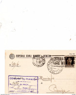 1941  CARTOLINA CON ANNULLO PIANIGA VENEZIA  + TARGHETTA - Storia Postale