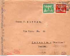 1941  LETTERA CON ANNULLO ROTTERDAM OLANDA + TARGHETTA - Covers & Documents