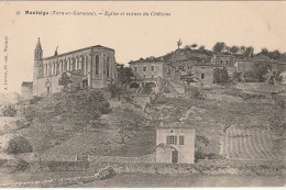 AA+ 110-(82) MONTAIGU - EGLISE ET RUINES DU CHATEAU - Montaigu De Quercy