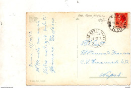 1957  CARTOLINA CON ANNULLO  AMB. ROMA - NAPOLI - 1946-60: Storia Postale