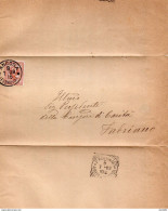 1909 LETTERA  CON ANNULLO  ANCONA  + FABRIANO - Storia Postale