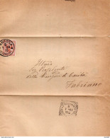 1909 LETTERA  CON ANNULLO  ANCONA  + FABRIANO - Marcofilie