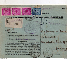 1948 LETTERA RACCOMANDATA CON ANNULLO BARI - Taxe