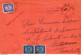 1955 LETTERA CON ANNULLO CASALALTA PERUGIA - Impuestos