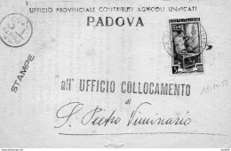 1952  LETTERA CON ANNULLO   PADOVA - 1946-60: Storia Postale