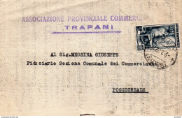 1952  LETTERA CON ANNULLO   TRAPANI - 1946-60: Storia Postale