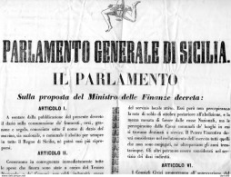 1848  MANIFESTO PARLAMENTO GENERALE DI SICILIA - Posters