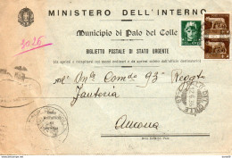 1936 LETTERA CON ANNULLO PALO DEL COLLE - Poststempel