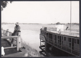 Khartum, Sudan, Battello Attraccato, 1958 Fotografia Vintage, Old Photo - Places