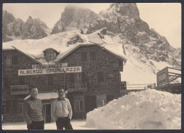 Italia 1956, Passo Rolle, Albergo Cravallazza, Foto Epoca, Vintage Photo - Orte