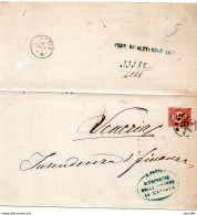 1875  LETTERA CON ANNULLO MANTOVA + VENEZIA - Marcophilia