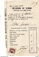 1874 NAPOLI SERVIZIO CAMPI SANTI + MARCA DA BOLLO - Historical Documents