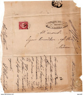 1875  LETTERA CON ANNULLO ISPETTORATO SCOLASTICO DI MIRANDOLA - Marcophilie