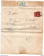 1875 LETTERA CON ANNULLO VENEZIA  SAN  DONA - Marcophilie